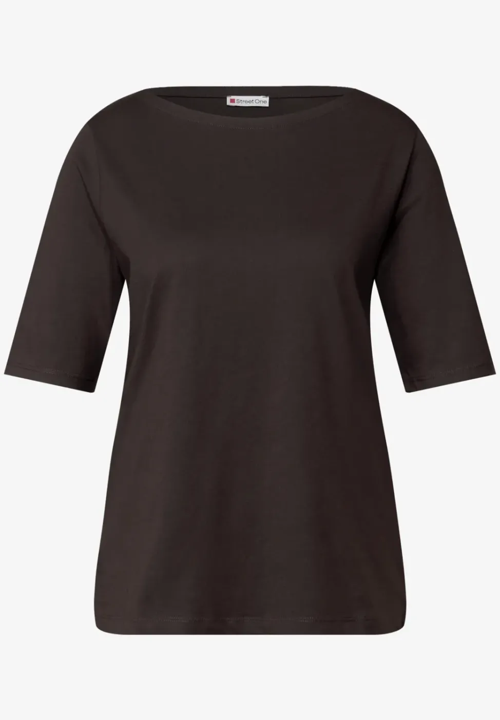 Shirt mit U-Boot-Ausschnitt