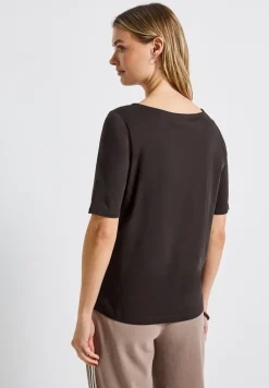 Shirt mit U-Boot-Ausschnitt