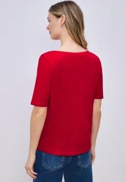 Shirt mit U-Boot-Ausschnitt