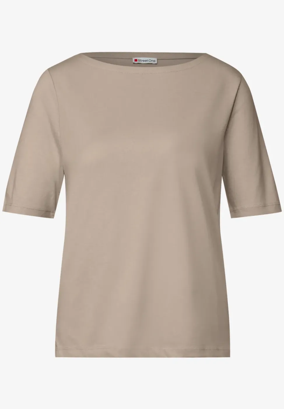 Shirt mit U-Boot-Ausschnitt