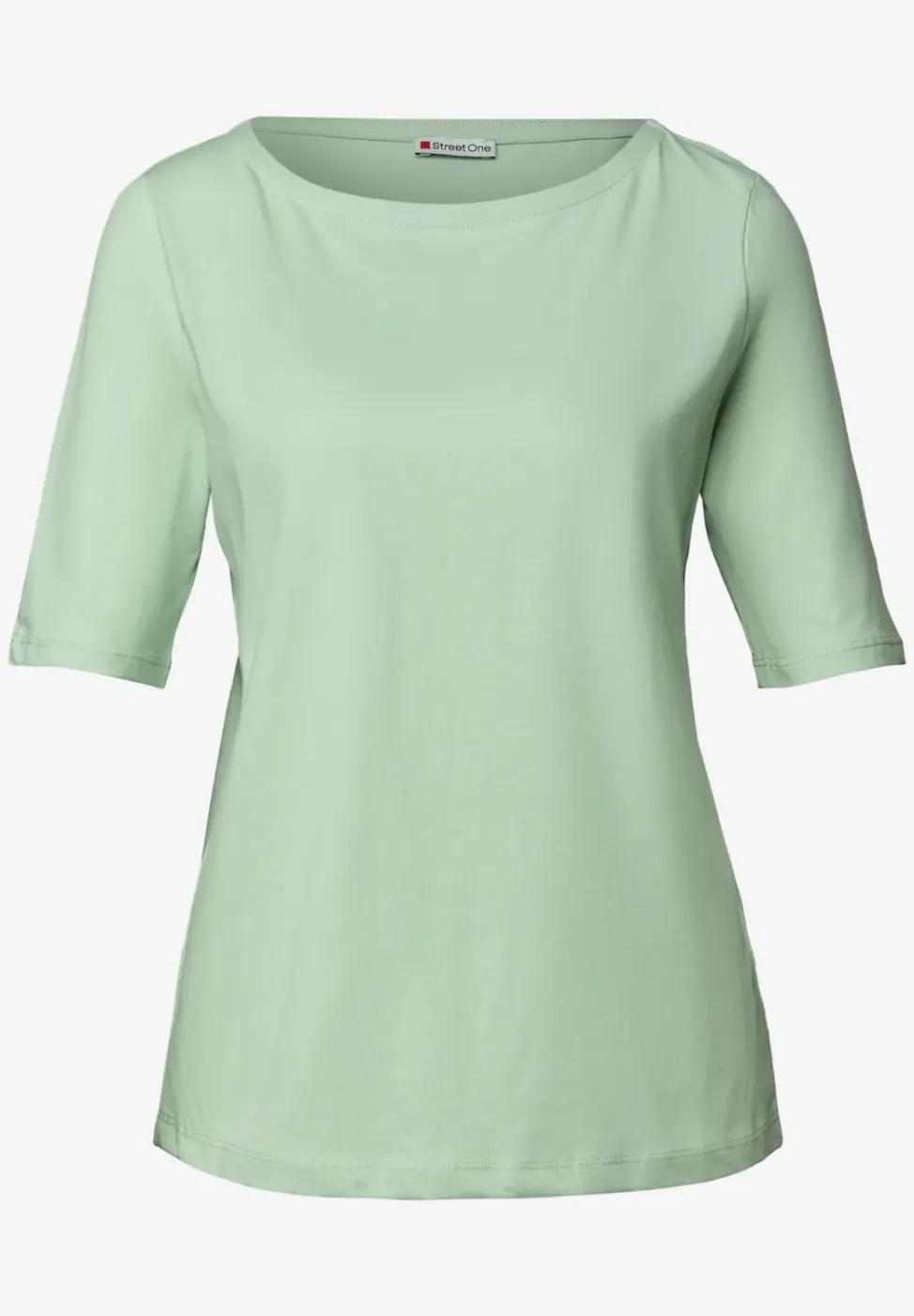 Shirt mit U-Boot-Ausschnitt
