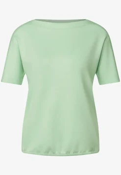 Shirt mit U-Boot-Ausschnitt
