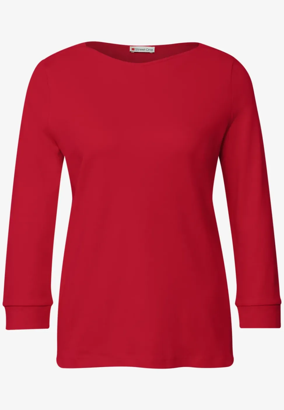 Shirt mit U-Boot-Ausschnitt