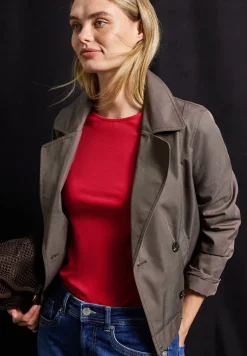 Shirt mit U-Boot-Ausschnitt