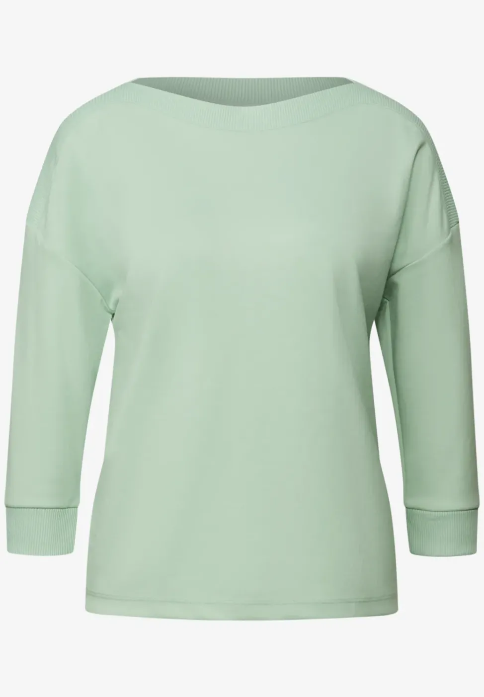 Shirt mit U-Boot-Ausschnitt