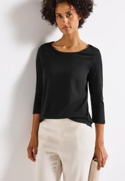 Shirt mit U-Boot-Ausschnitt