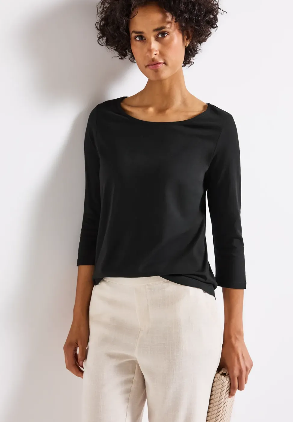 Shirt mit U-Boot-Ausschnitt