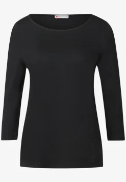Shirt mit U-Boot-Ausschnitt