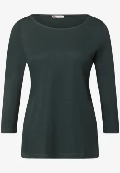 Shirt mit U-Boot-Ausschnitt