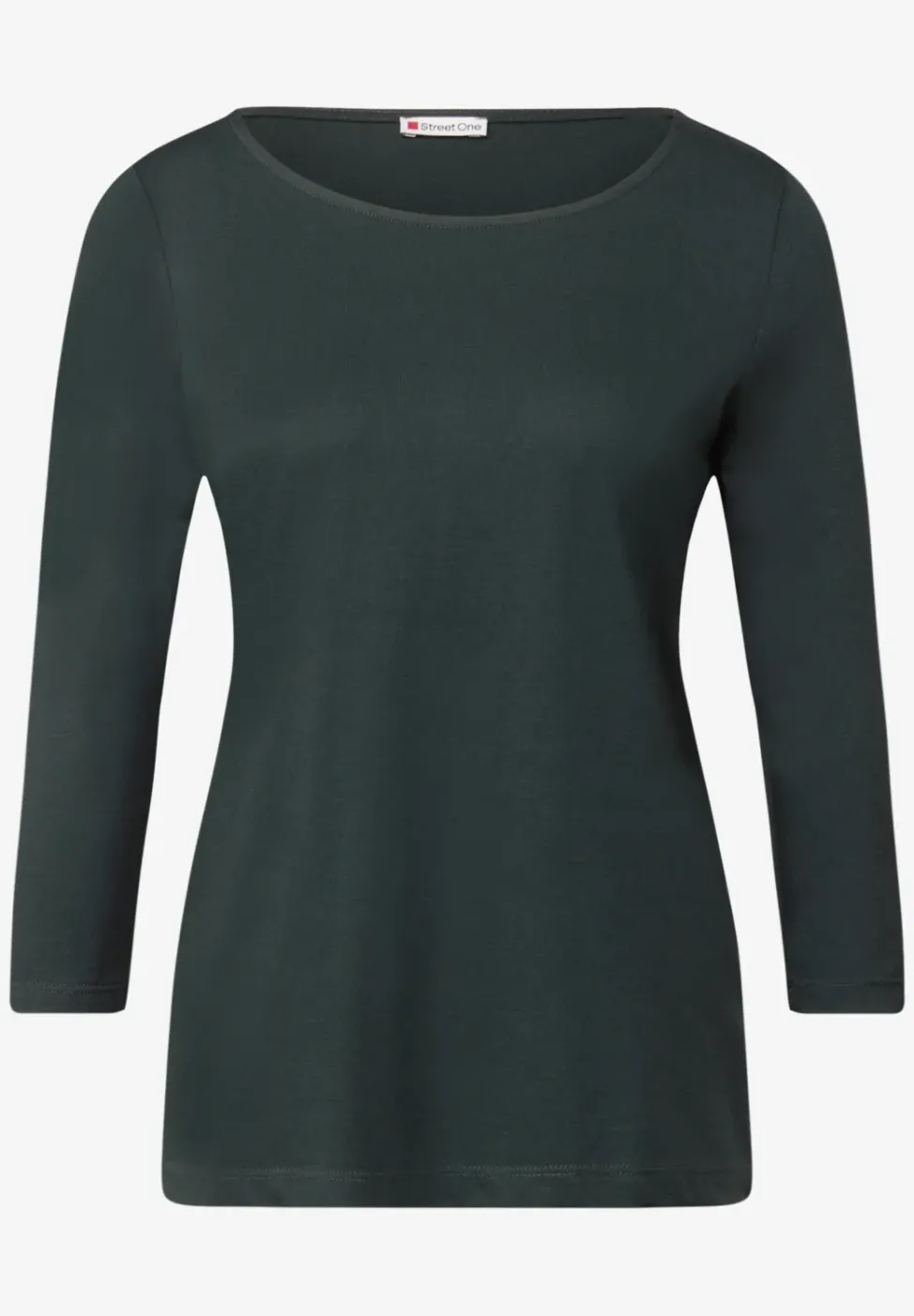 Shirt mit U-Boot-Ausschnitt