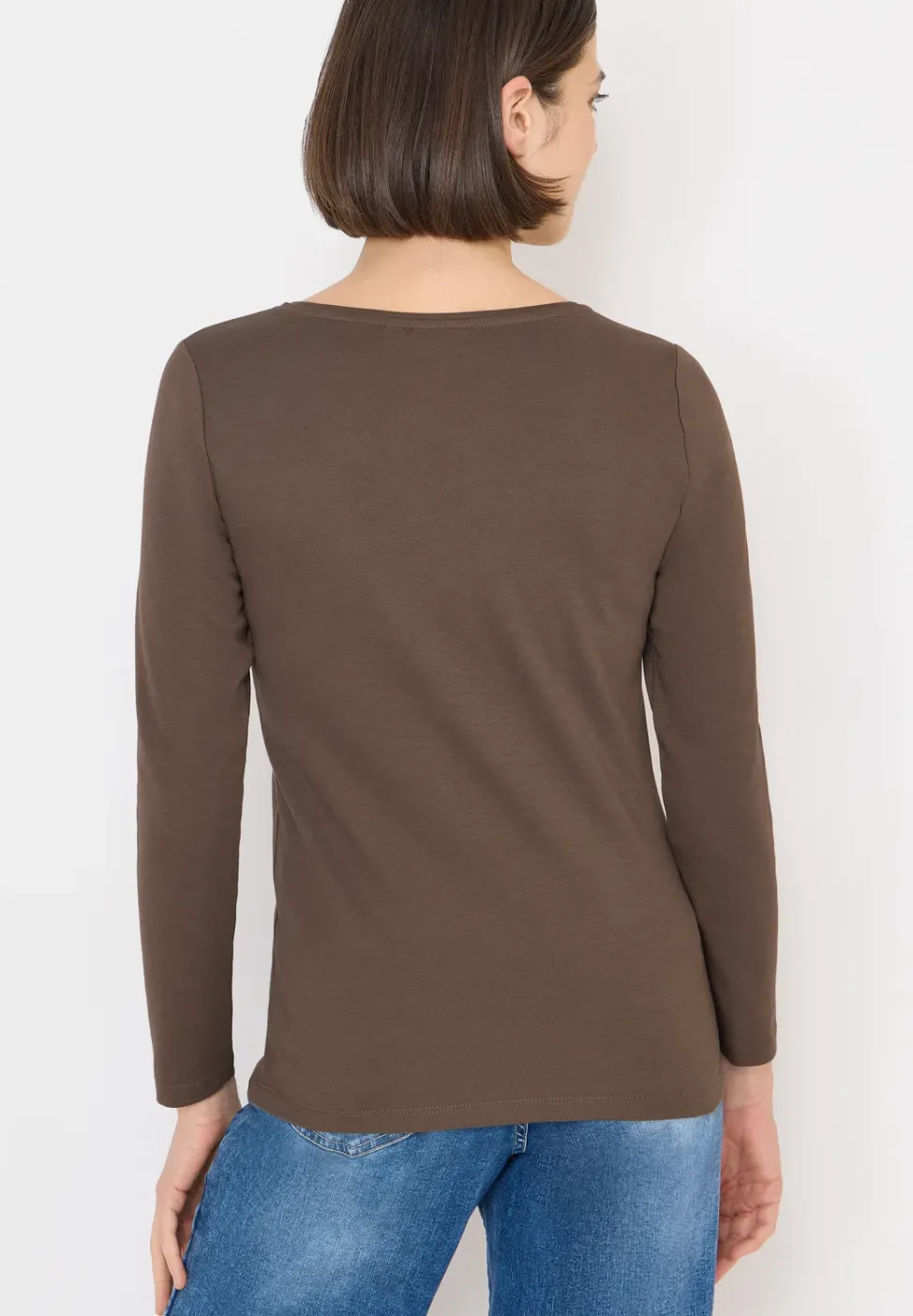 Shirt mit U-Boot-Ausschnitt