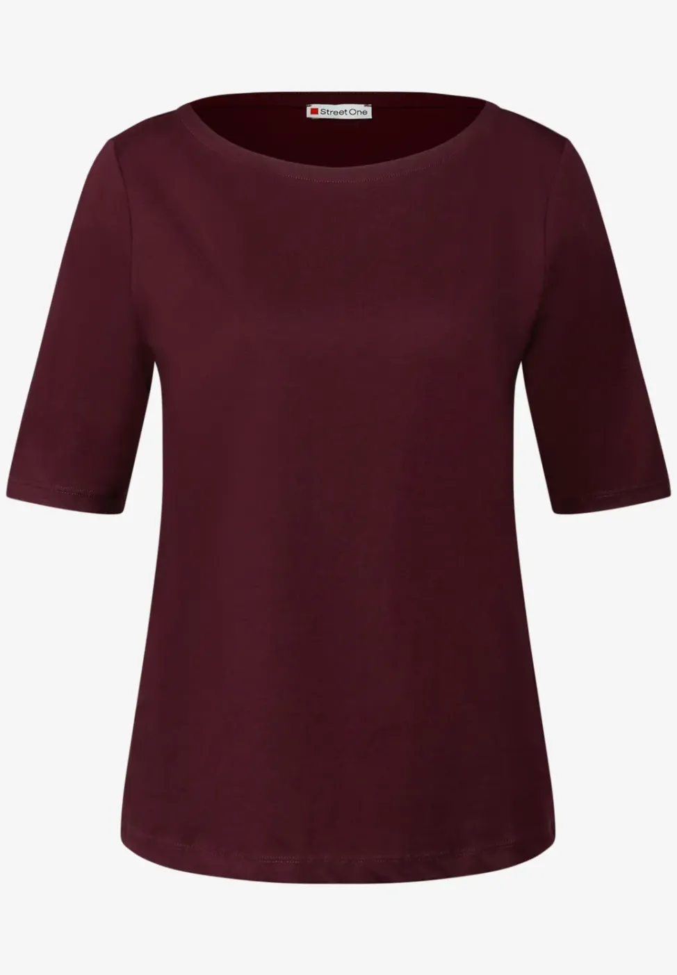 Shirt mit U-Boot-Ausschnitt