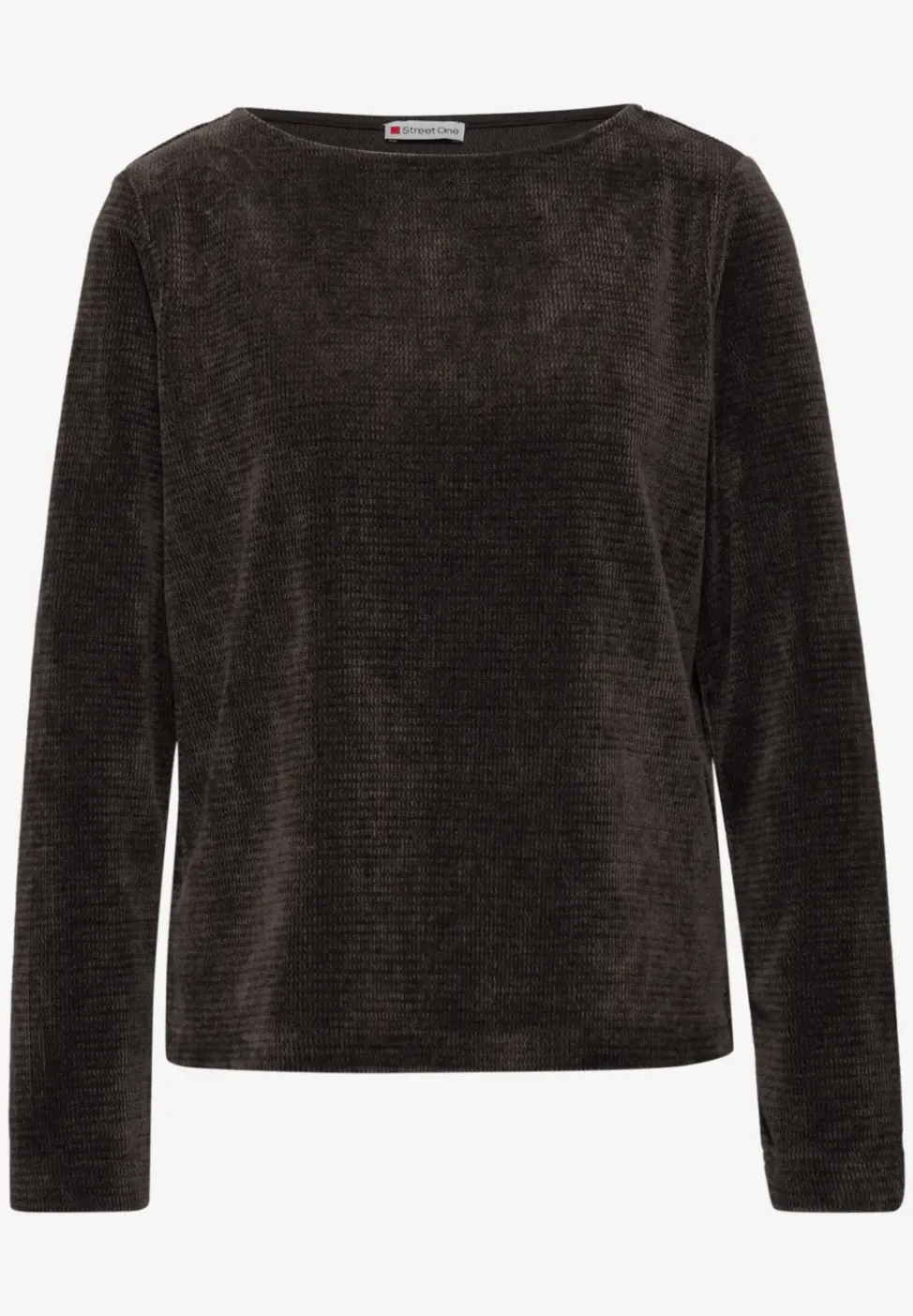 Shirt mit U-Boot-Ausschnitt