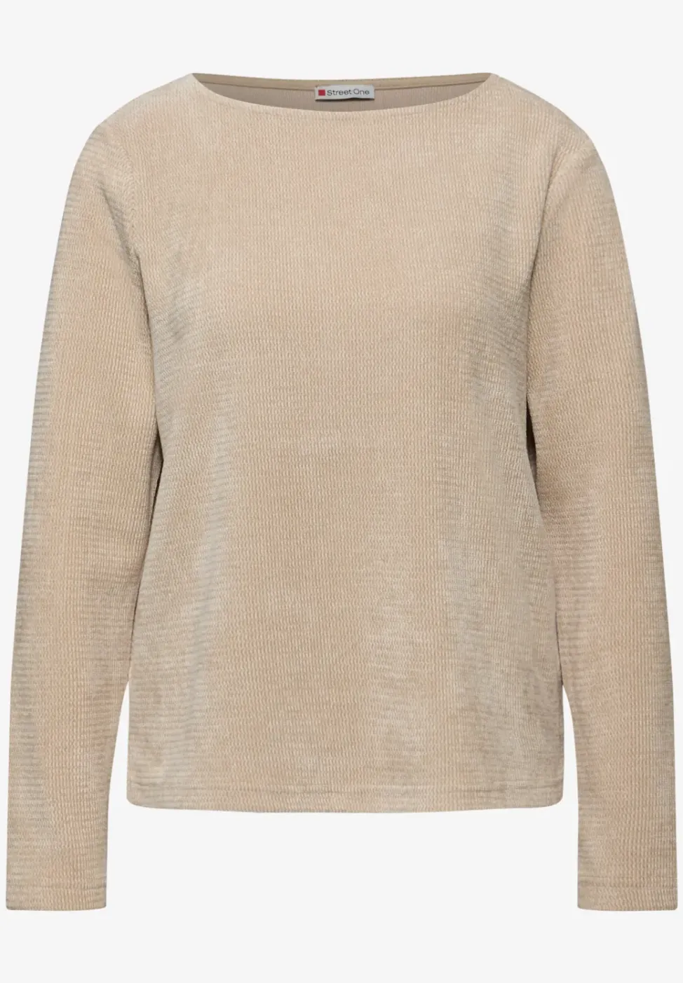 Shirt mit U-Boot-Ausschnitt
