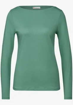 Shirt mit U-Boot-Ausschnitt