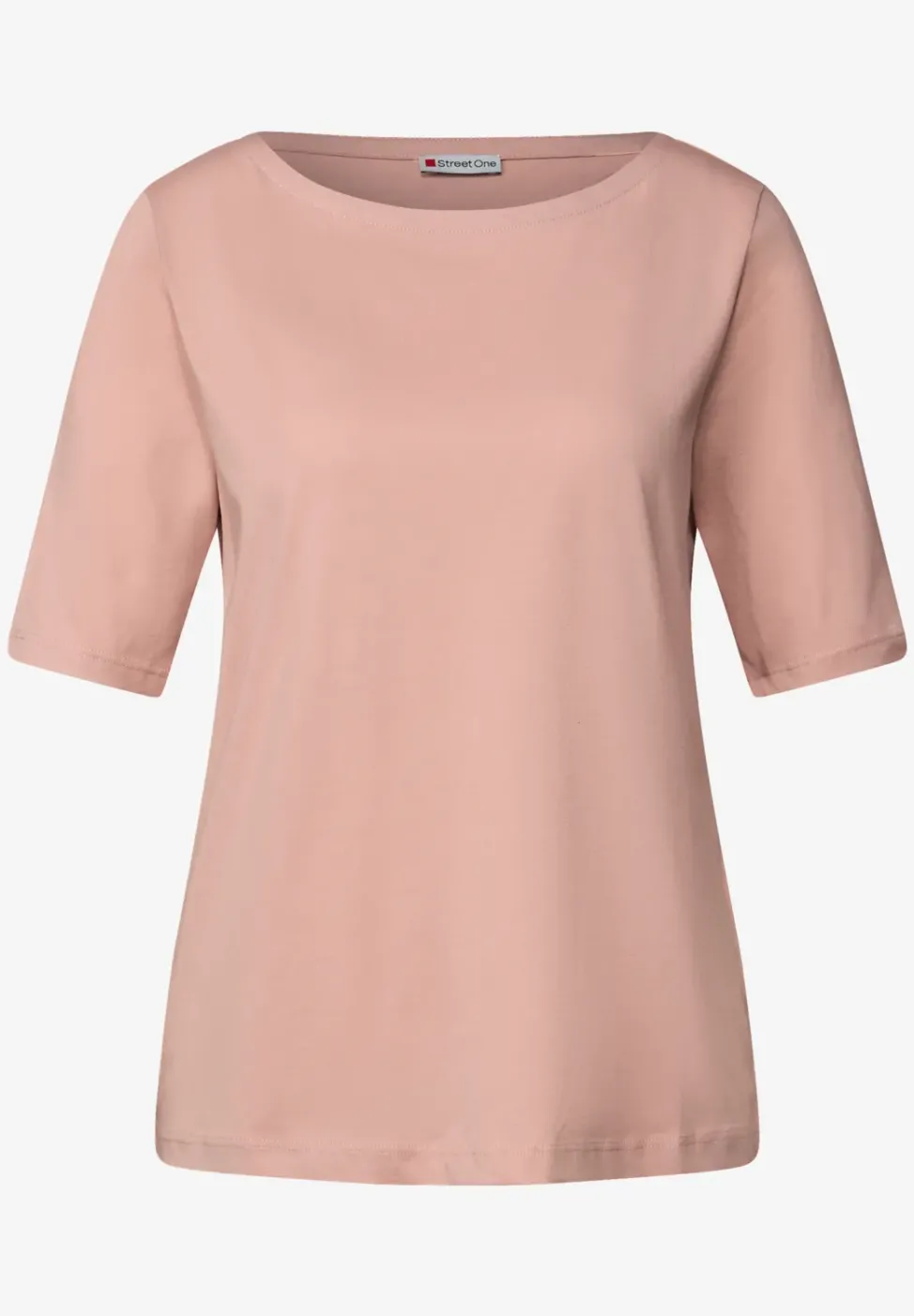 Shirt mit U-Boot-Ausschnitt