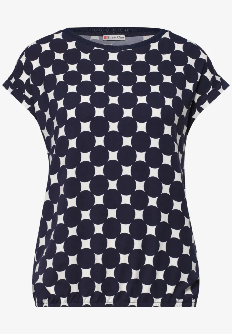 Shirt mit U-Boot-Ausschnitt und Print