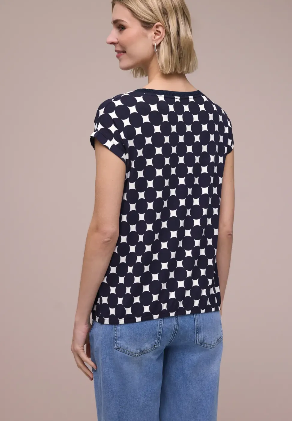 Shirt mit U-Boot-Ausschnitt und Print