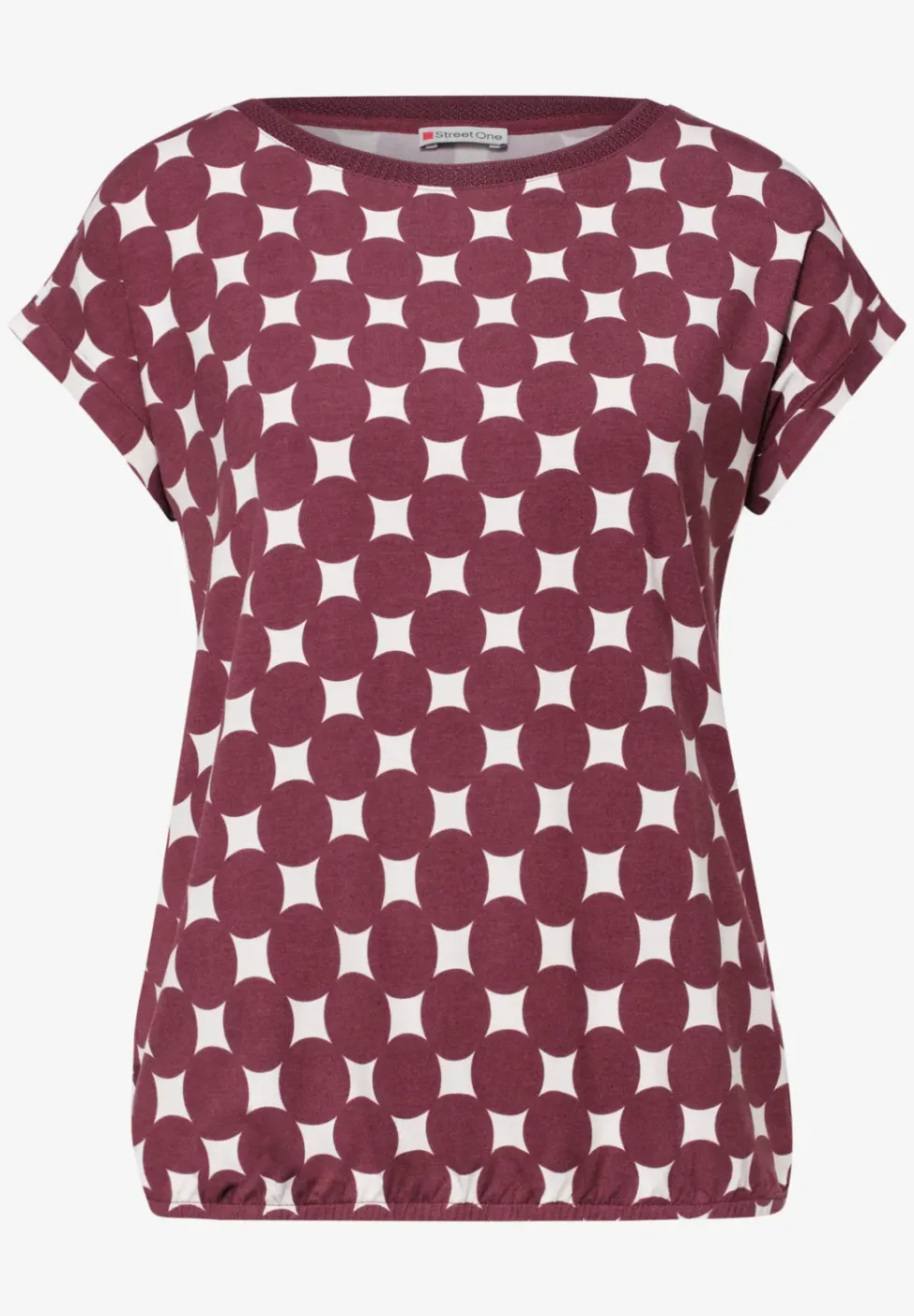 Shirt mit U-Boot-Ausschnitt und Print