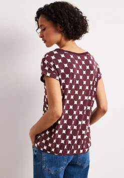 Shirt mit U-Boot-Ausschnitt und Print