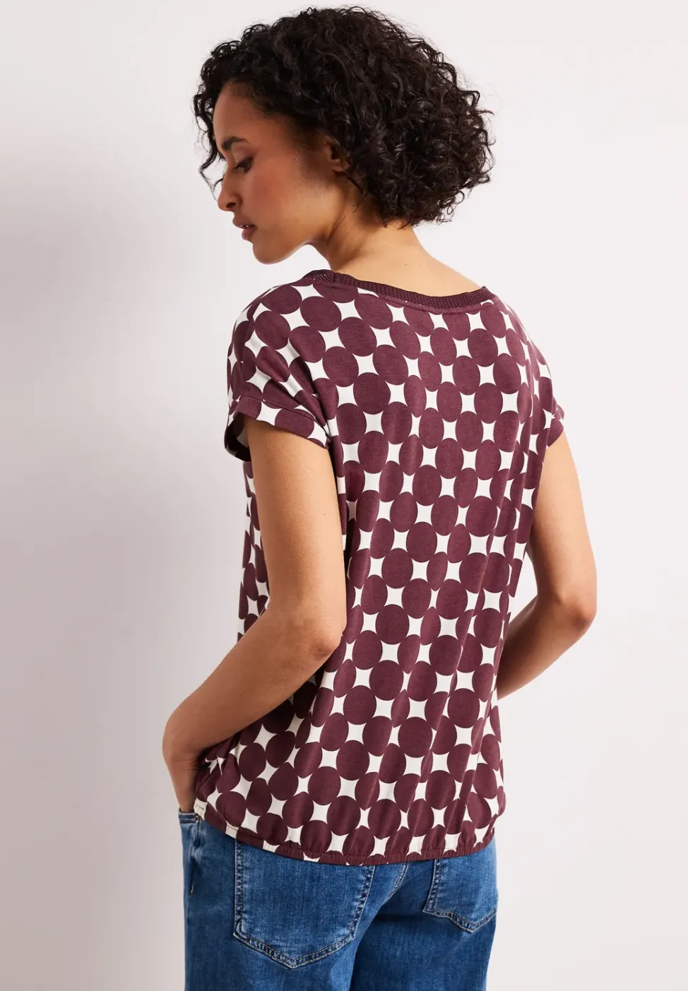 Shirt mit U-Boot-Ausschnitt und Print