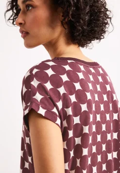 Shirt mit U-Boot-Ausschnitt und Print