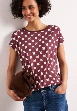 Shirt mit U-Boot-Ausschnitt und Print