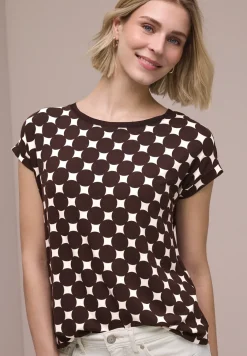 Shirt mit U-Boot-Ausschnitt und Print