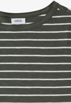 Shirt mit U-Boot-Ausschnitt und Streifen