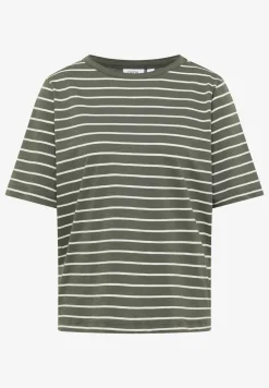 Shirt mit U-Boot-Ausschnitt und Streifen