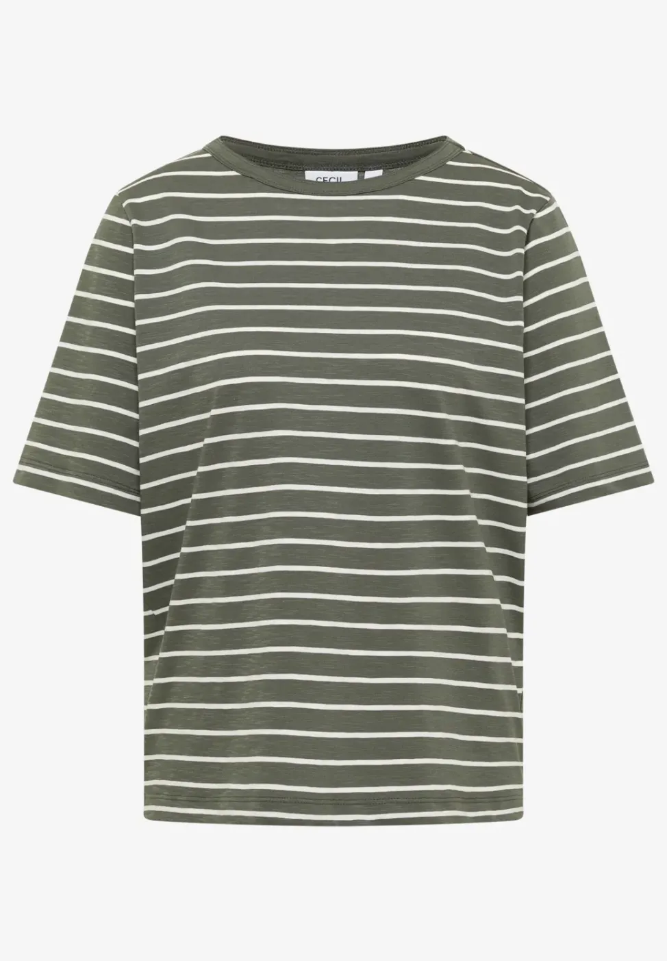 Shirt mit U-Boot-Ausschnitt und Streifen