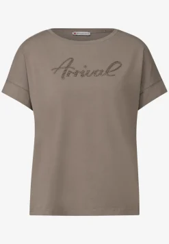 Shirt mit Wording-Stickerei