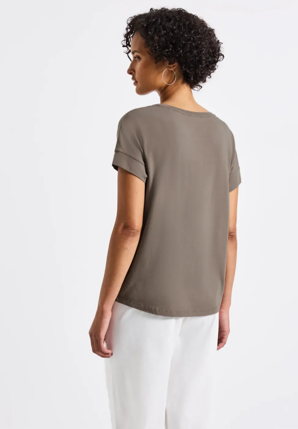 Shirt mit Wording-Stickerei