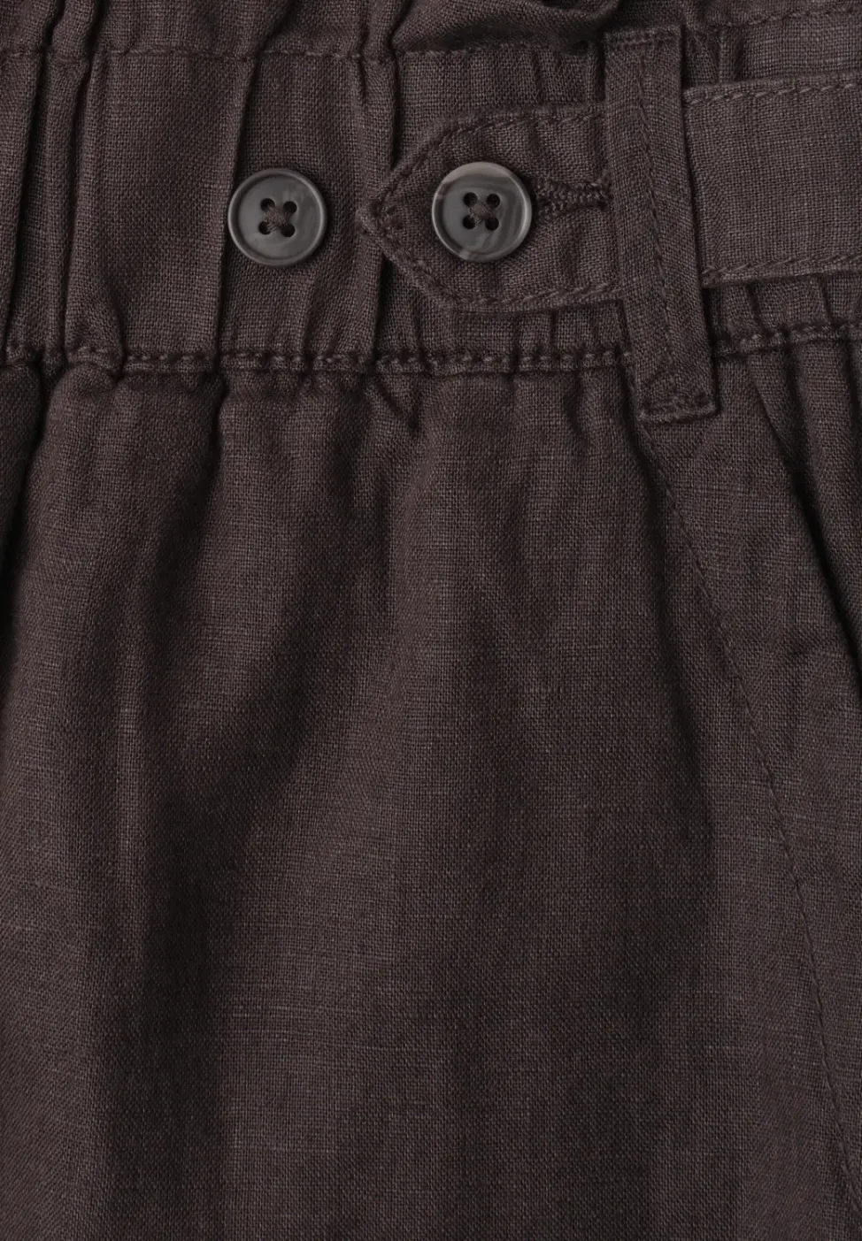 Shorts aus Leinen mit Paperbag-Bund