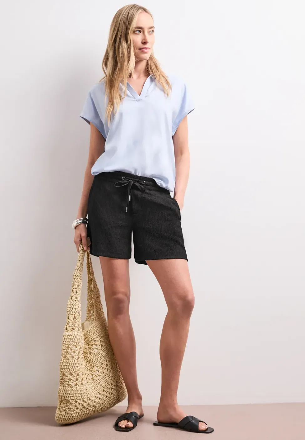Shorts mit Struktur im Loose Fit
