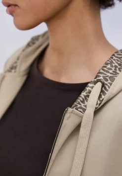 Silk-Look Hoodie Jacke