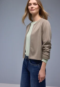 Silk-Look Jacke mit Zipper