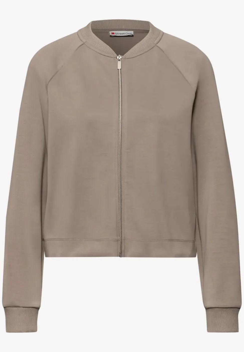 Silk-Look Jacke mit Zipper