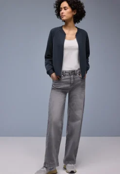 Silk-Look Jacke mit Zipper