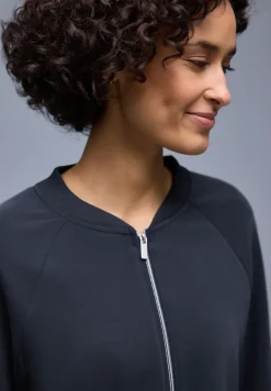 Silk-Look Jacke mit Zipper