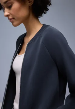 Silk-Look Jacke mit Zipper