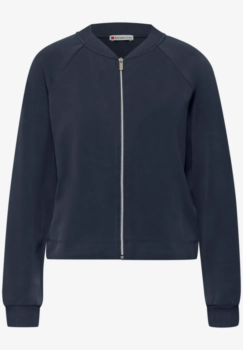 Silk-Look Jacke mit Zipper