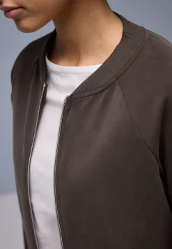 Silk-Look Jacke mit Zipper