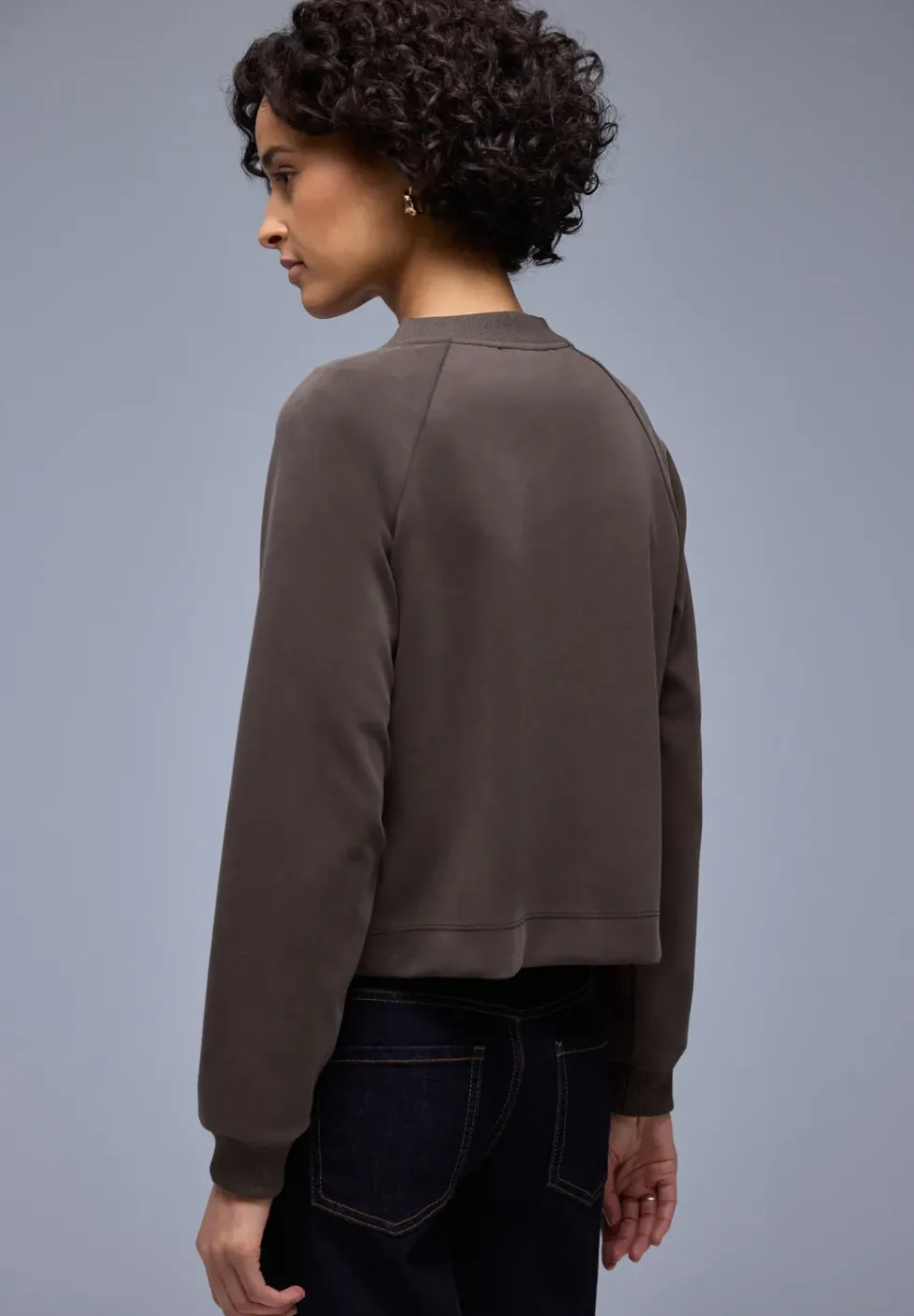 Silk-Look Jacke mit Zipper