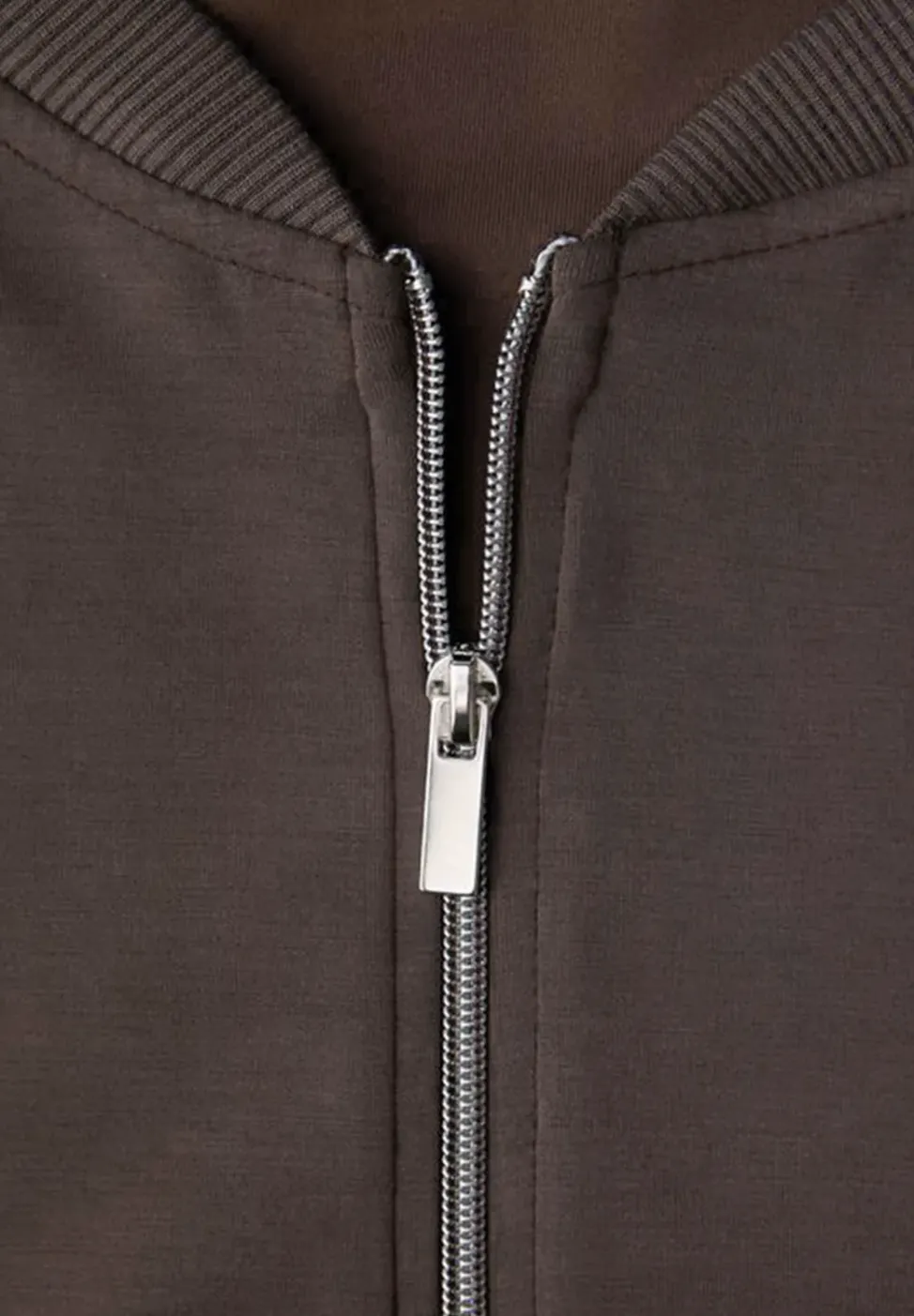 Silk-Look Jacke mit Zipper