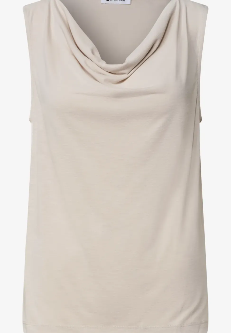 Silk-Look Top mit Wasserfall-Ausschnitt