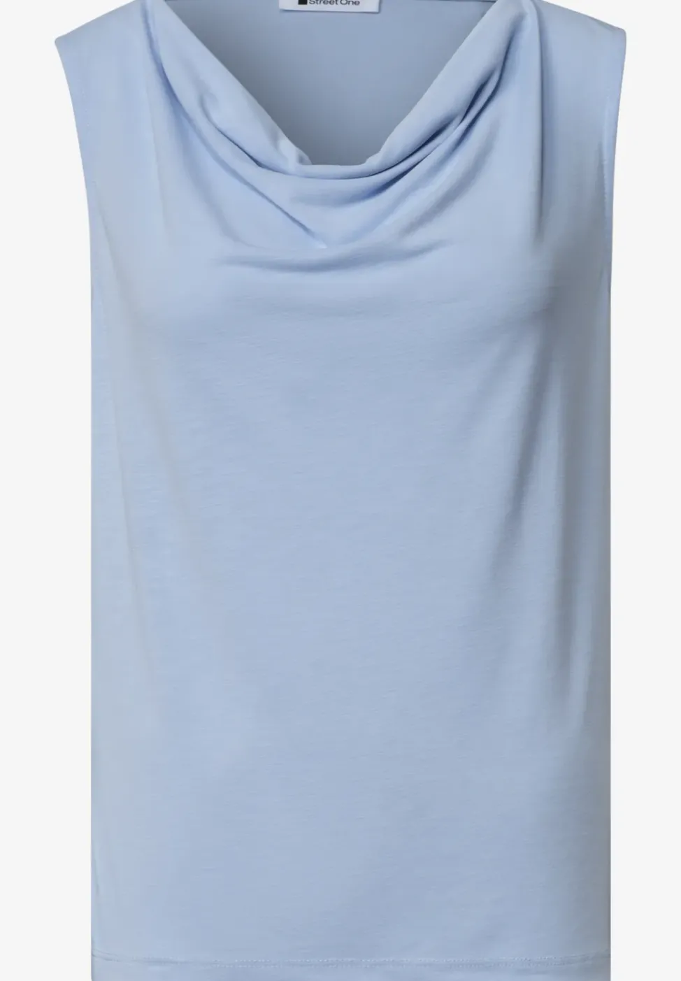 Silk-Look Top mit Wasserfall-Ausschnitt