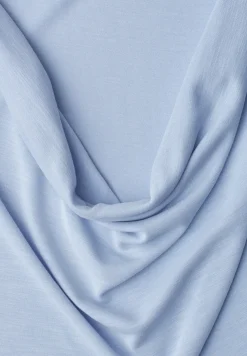 Silk-Look Top mit Wasserfall-Ausschnitt