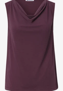 Silk-Look Top mit Wasserfall-Ausschnitt