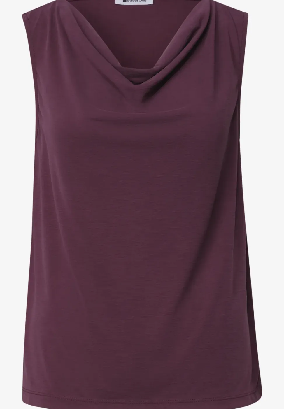Silk-Look Top mit Wasserfall-Ausschnitt